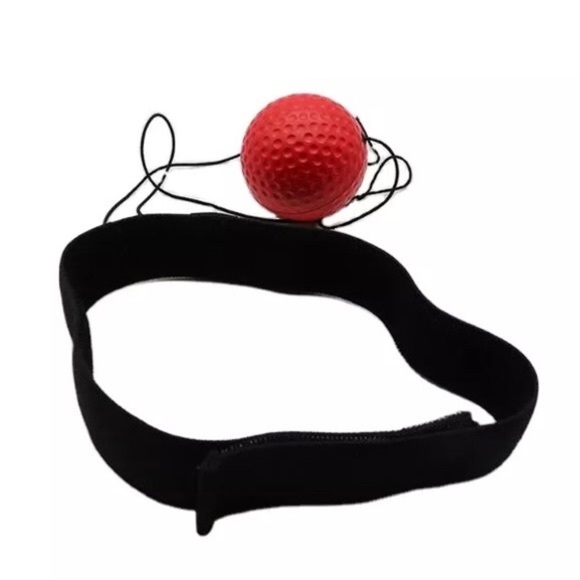 Red/Black Custom High Speed Reflex Boxing Ball Set With Headband New - Picture 8 of 8